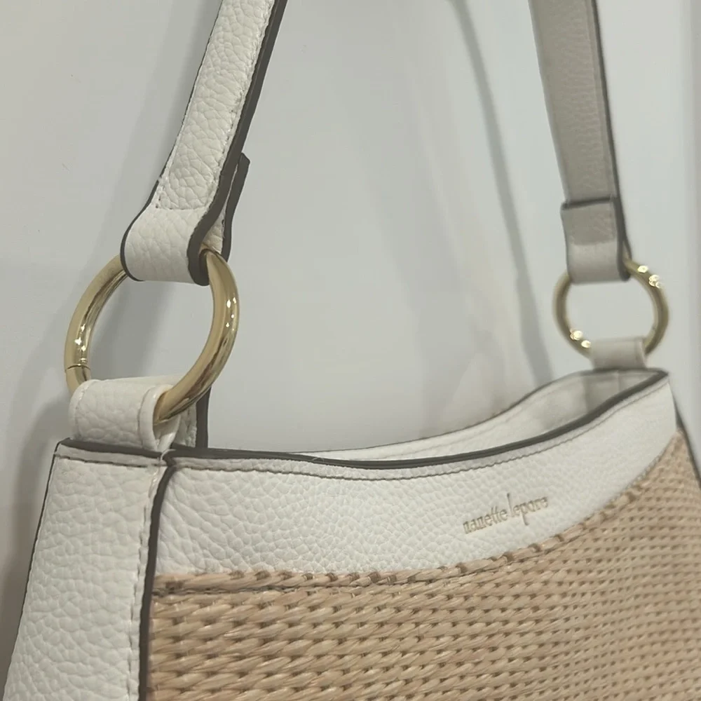 Nanette Lepore Barri Gorgeous Rattan Mini Shoulder Bag Purse Perf for Travel - Picture 2 of 6